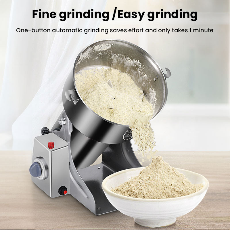 3000W, 800G Parts - Free Big - Capacity Grinder. Grinds herbs, coffee, grains, spices, medicine, wheat & dry food.